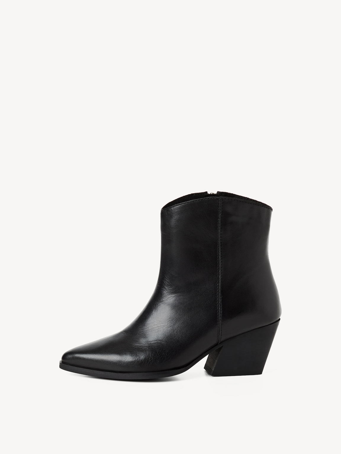 Marco Tozzi, Leather Bootie - black, BLACK, Image 1 of 6