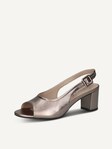 Not selected, Caprice, Leather Heeled sandal - metallic BROWN METALLIC