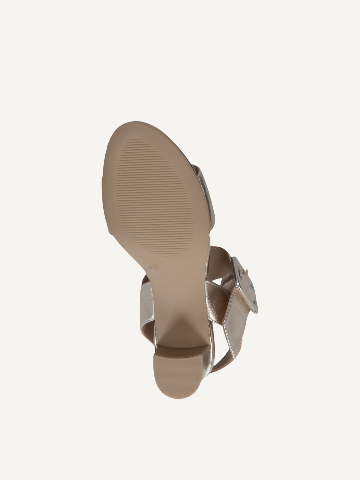 Caprice, Leather Heeled sandal - metallic LT.GOLD METAL., image 4 of 5
