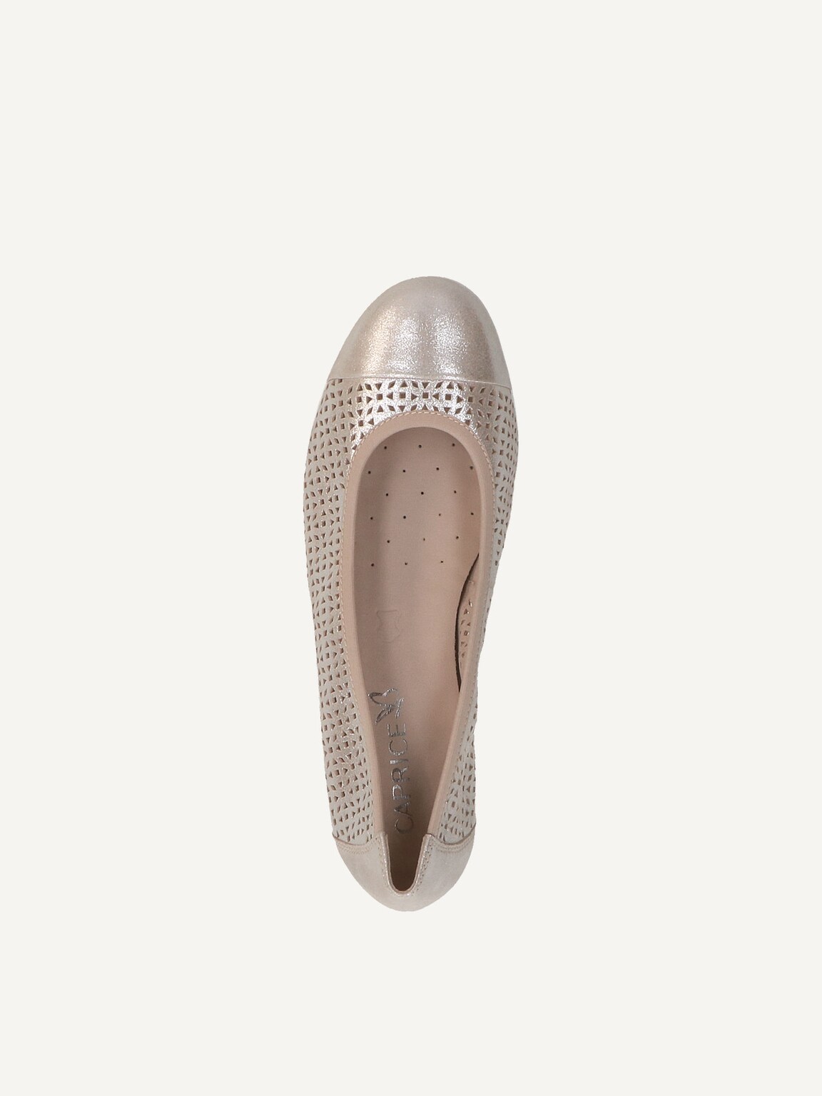 Caprice, Leather Ballerina - brown TAUPE METALLIC, image 6 of 6