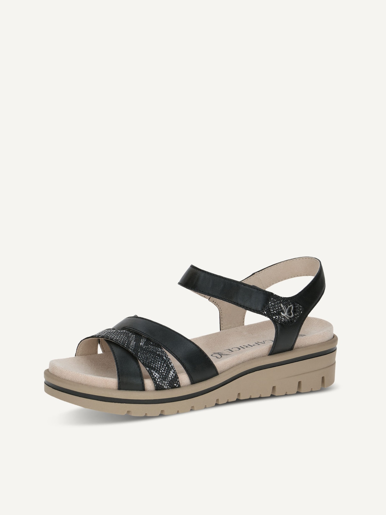 Caprice, Sandale en cuir - noir BLACK COMB, image 2 sur 5