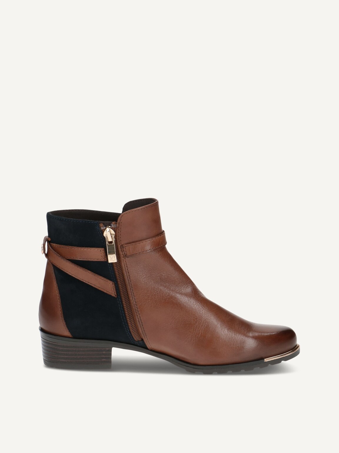 Caprice, Leather Bootie - brown COGNAC COMB, image 3 of 5