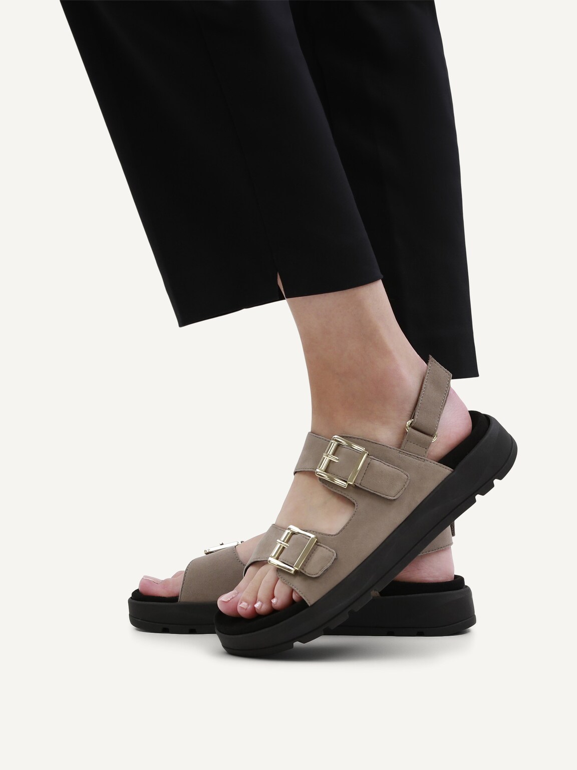 Caprice, Leather Sandal - brown MUD SUEDE, image 2 of 6