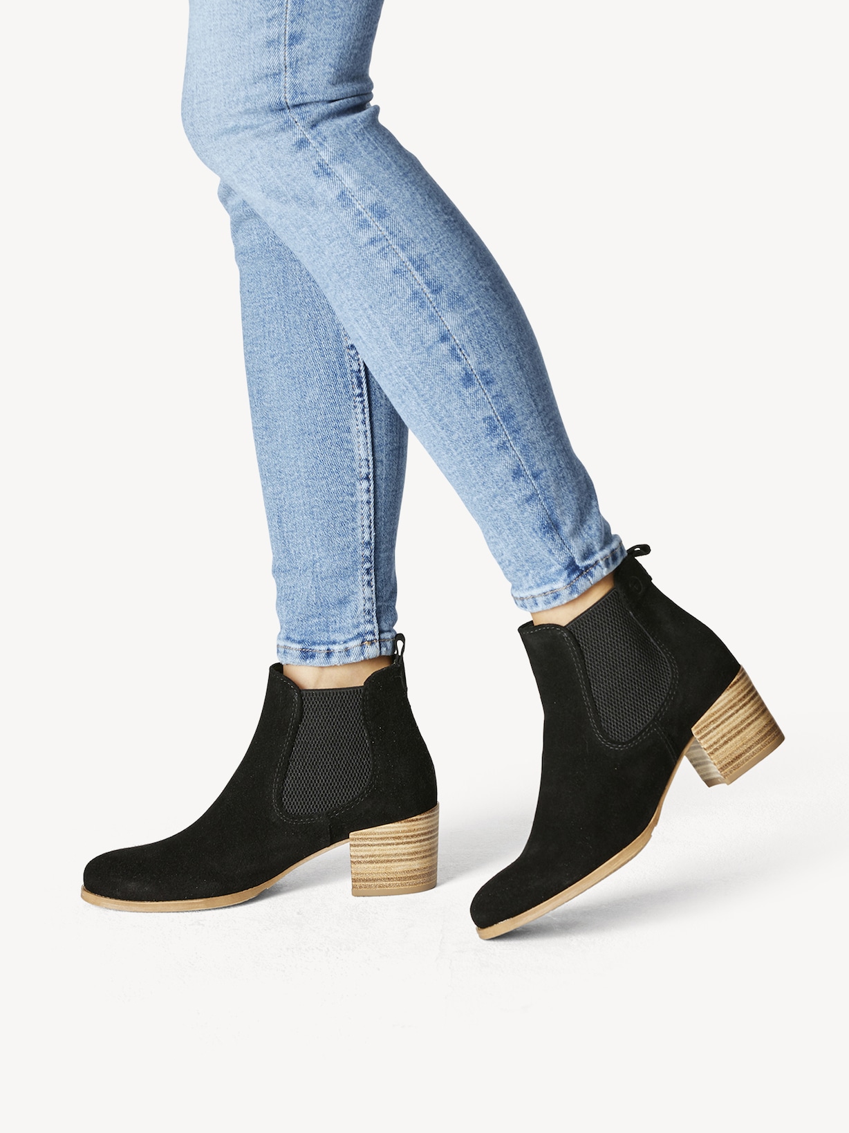 Tamaris, Leren Chelseaboot - zwart BLACK, afbeelding 2 van 7