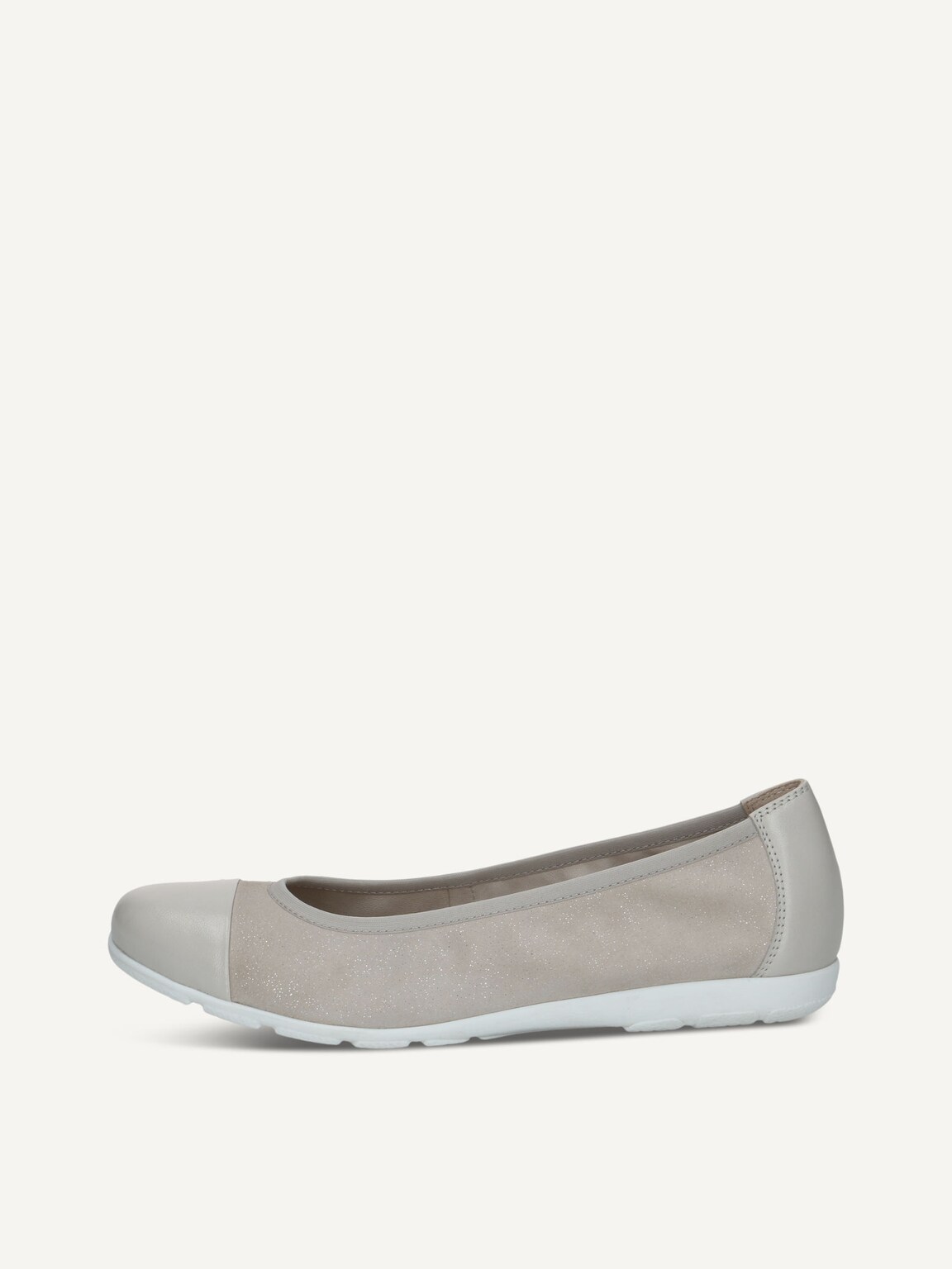 Caprice, Leather Ballerina - grey LT.GREY COMB, image 2 of 5