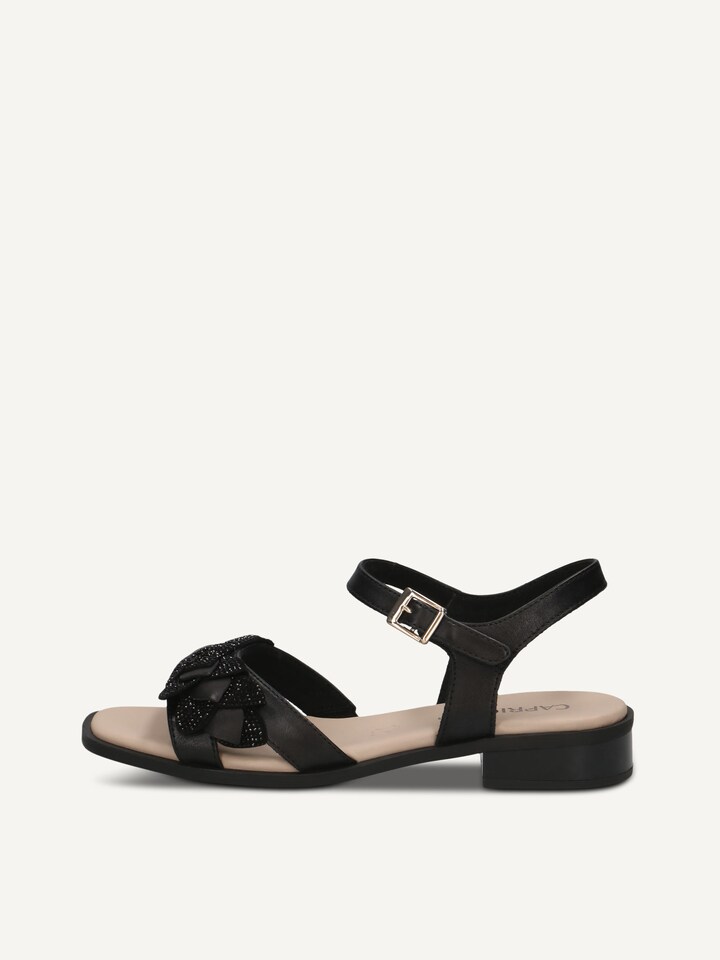 Caprice, Sandale à talon en cuir - noir BLACK COMB