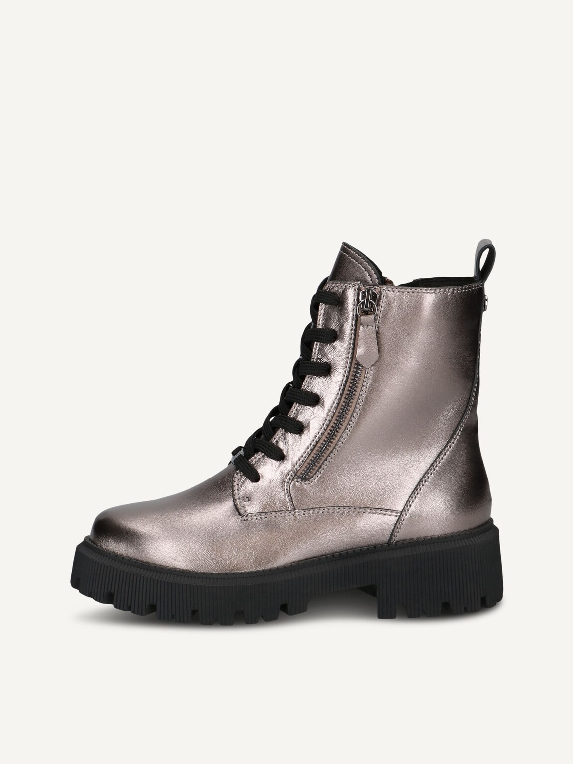 Caprice, Leather Bootie - brown warm lining TAUPE METALLIC, image 2 of 5
