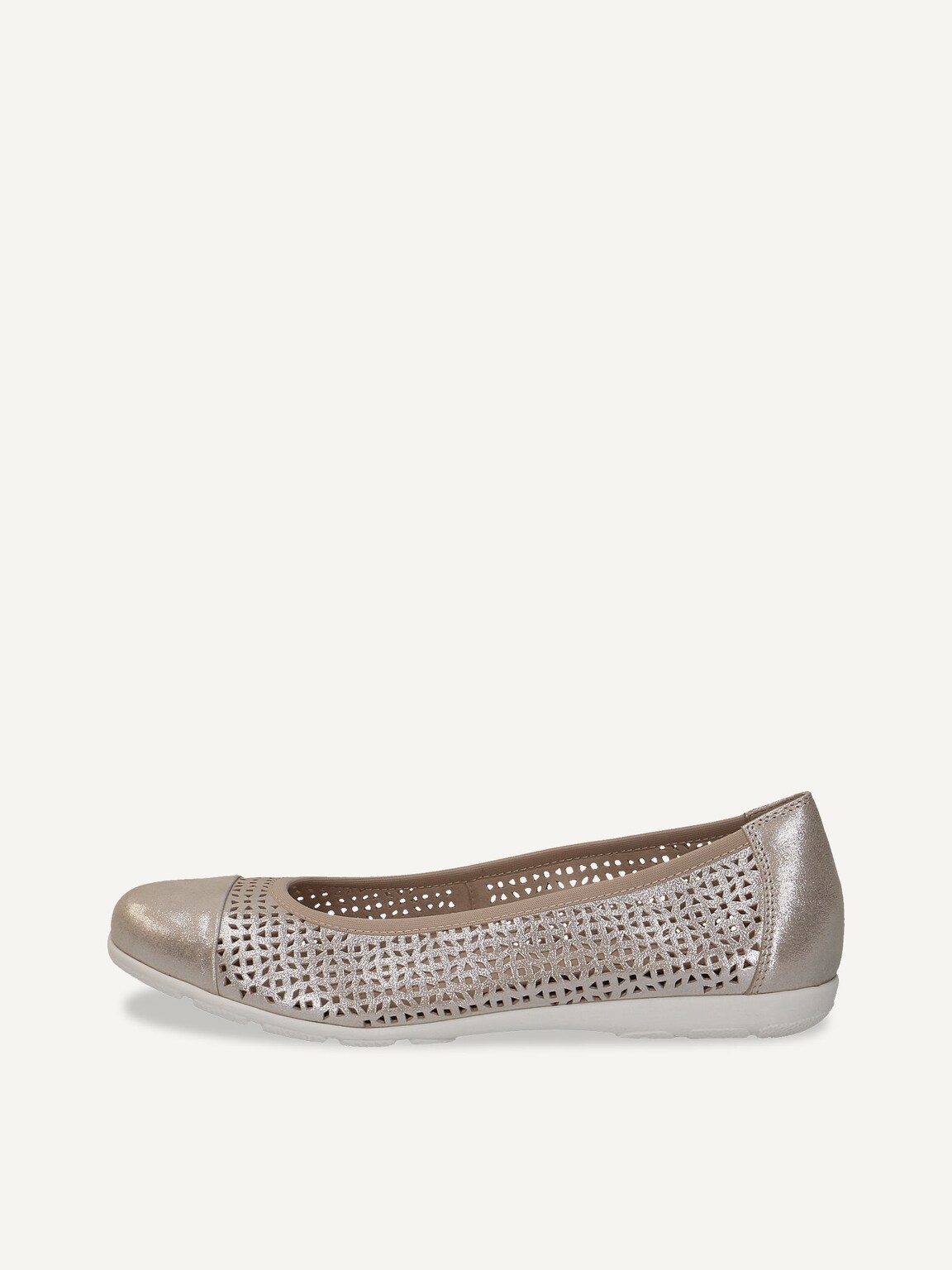 Caprice, Leather Ballerina - brown TAUPE METALLIC, image 3 of 6