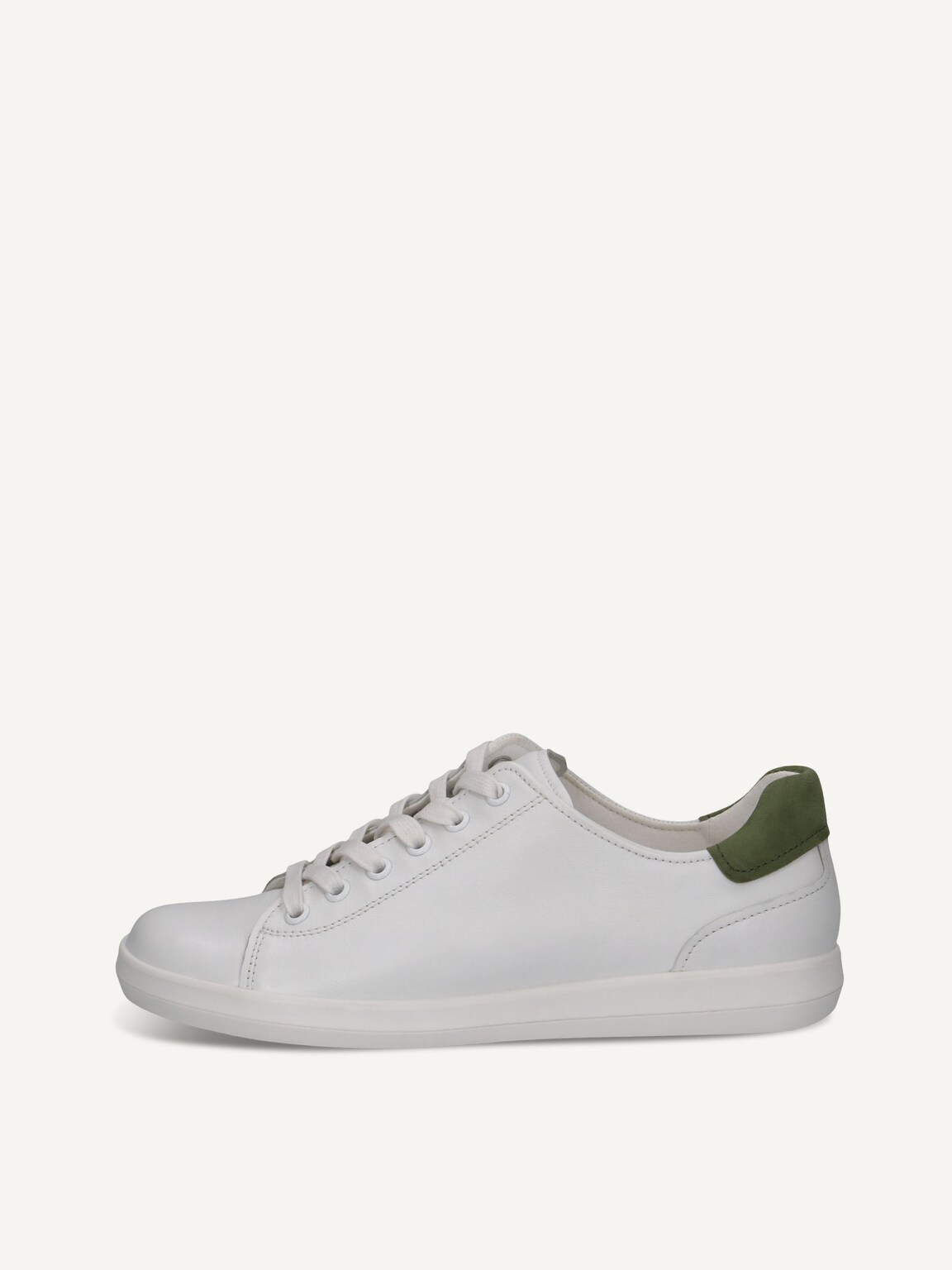 Caprice, Leather Sneaker - white WHITE/GREEN, image 2 of 5