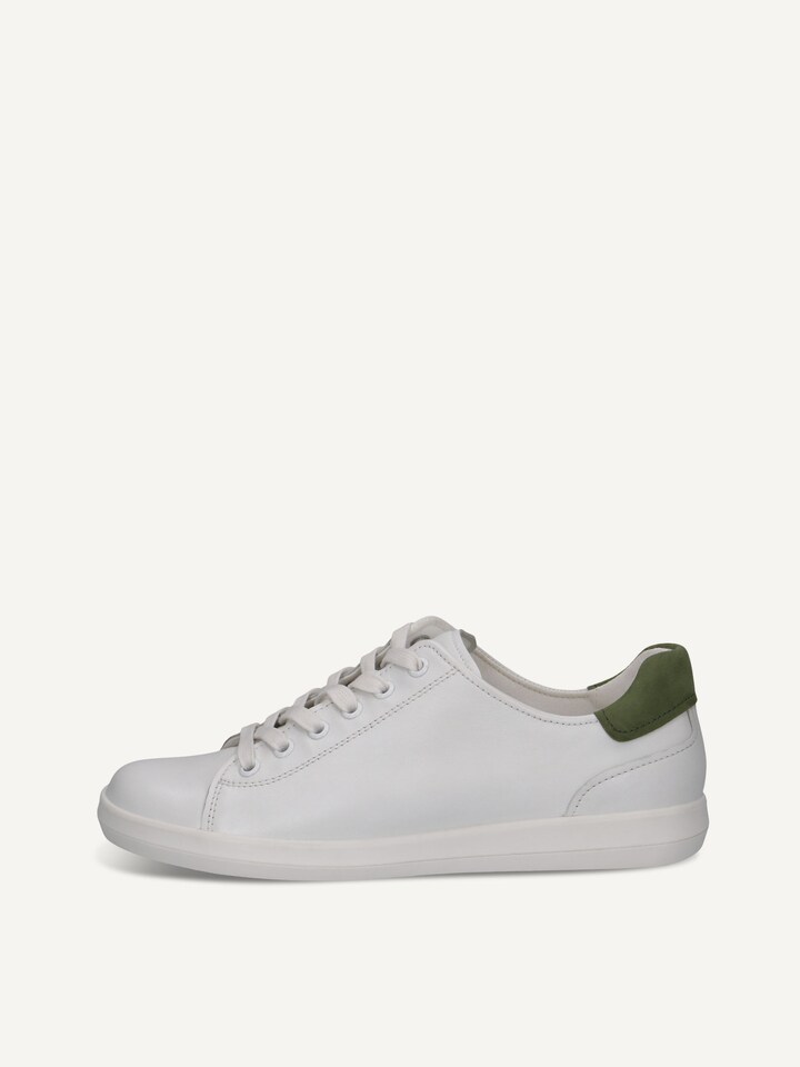 Caprice, Basket en cuir - blanc WHITE/GREEN