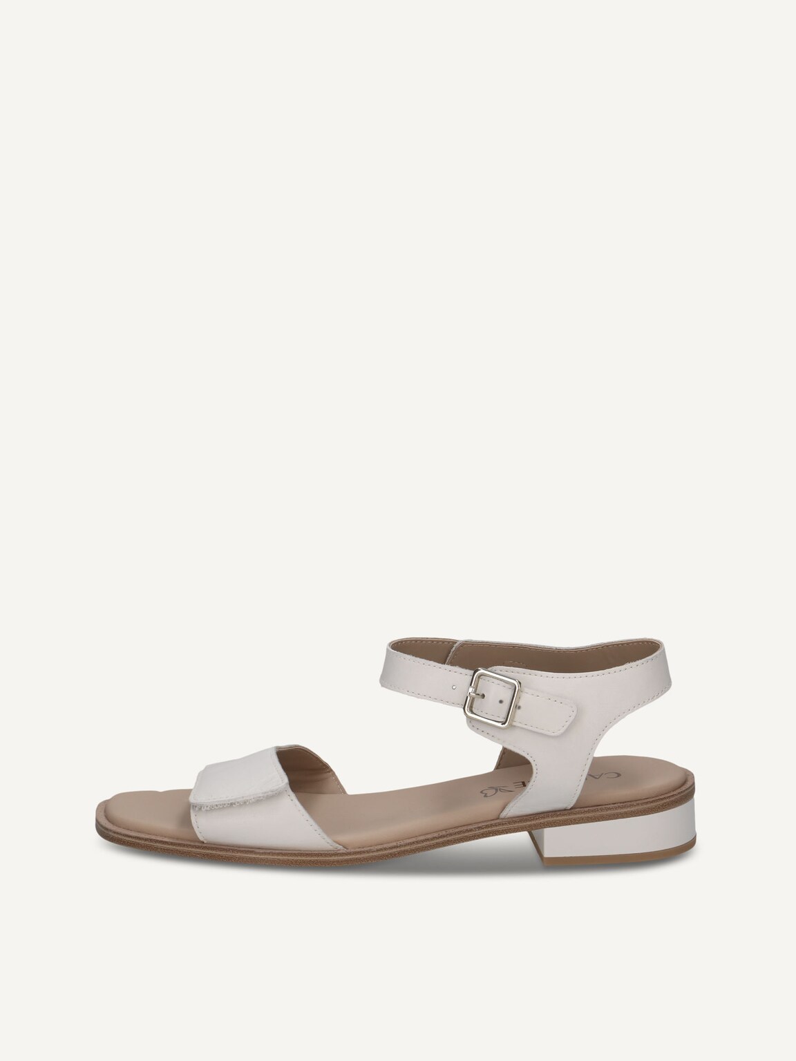 Caprice, Leather Heeled sandal - white WHITE NAPPA, image 2 of 5