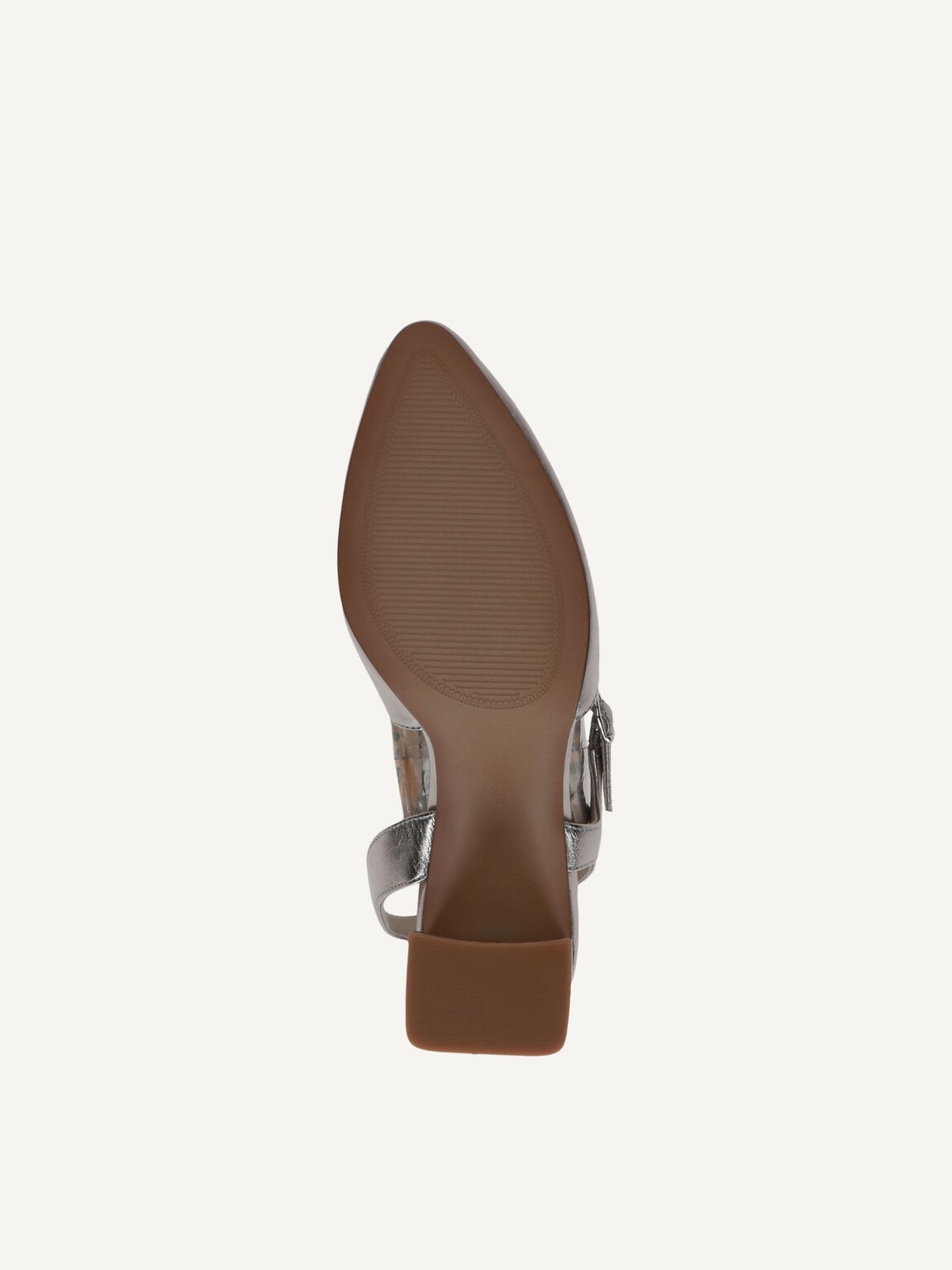 Caprice, Leather sling pumps - brown TAUPE METALLIC, image 4 of 5