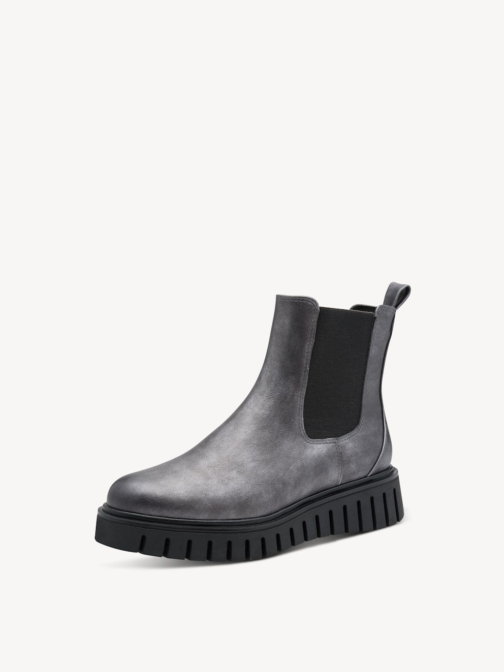 Marco Tozzi, Chelseaboot - metallic PEWTER, afbeelding 1 van 7