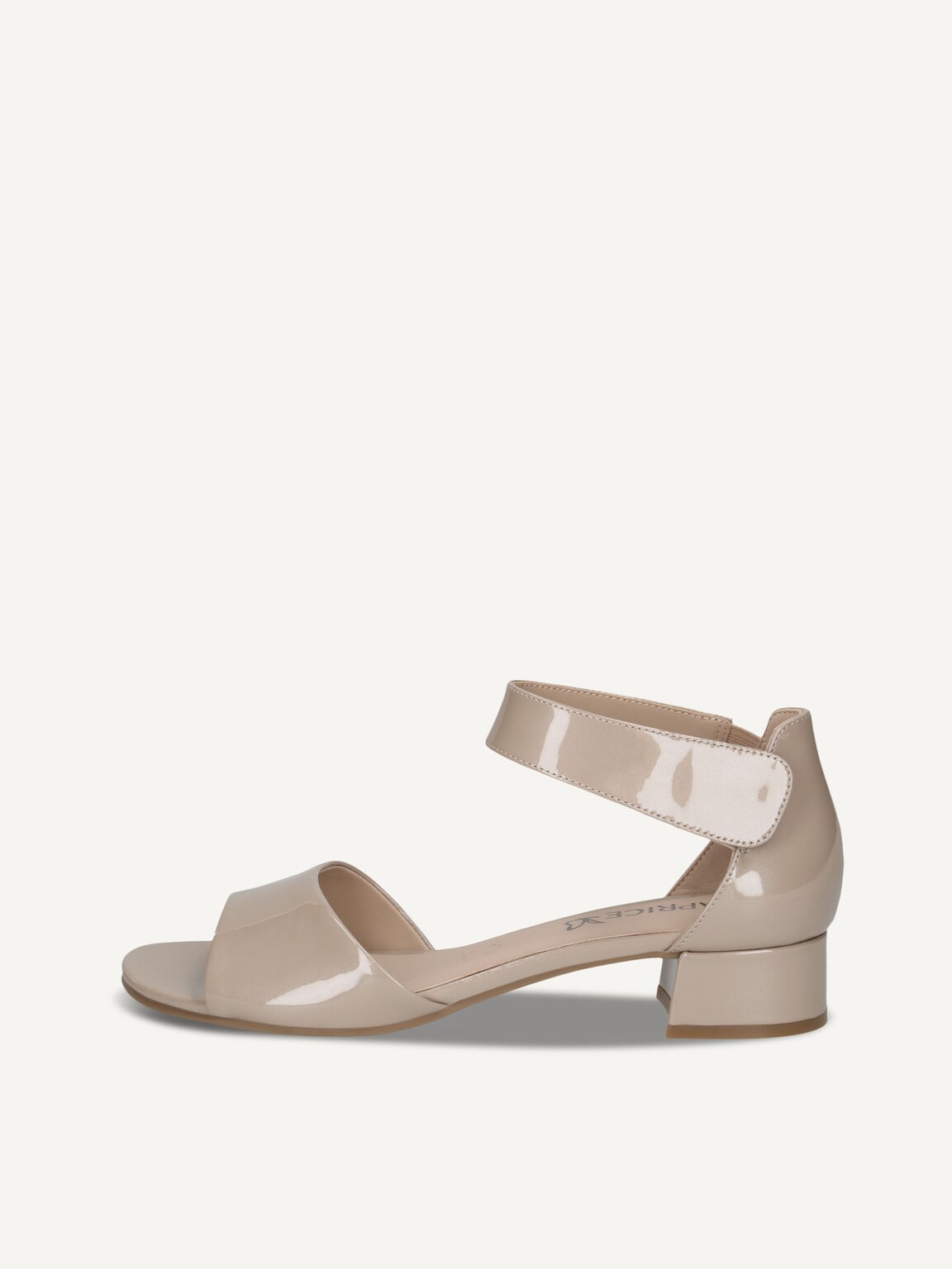 Caprice, Leather Heeled sandal - beige BEIGE PATENT, image 2 of 5