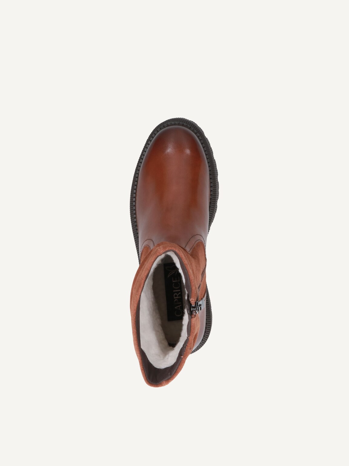 Caprice, Leather Bootie - brown warm lining COGNAC COMB, image 5 of 5