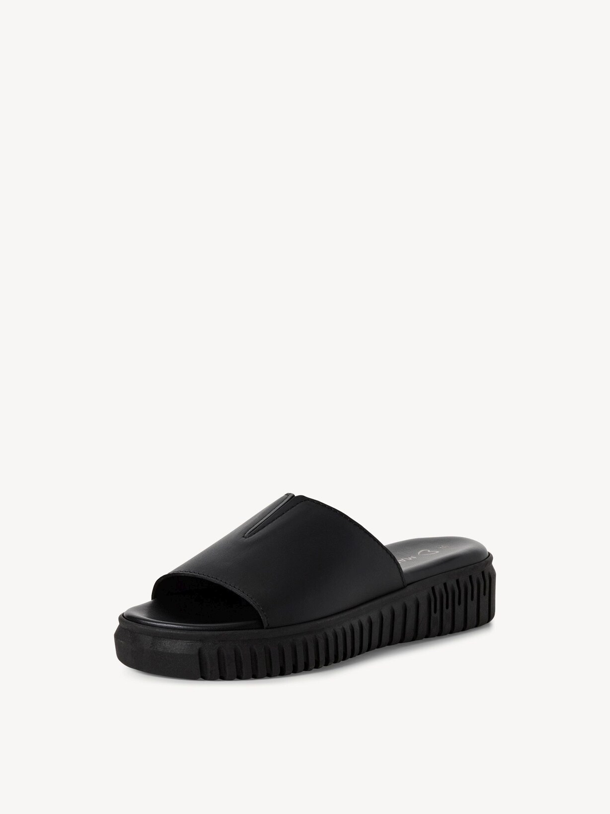 Marco Tozzi, Læder pantolette - sort BLACK, billede 1 af 6