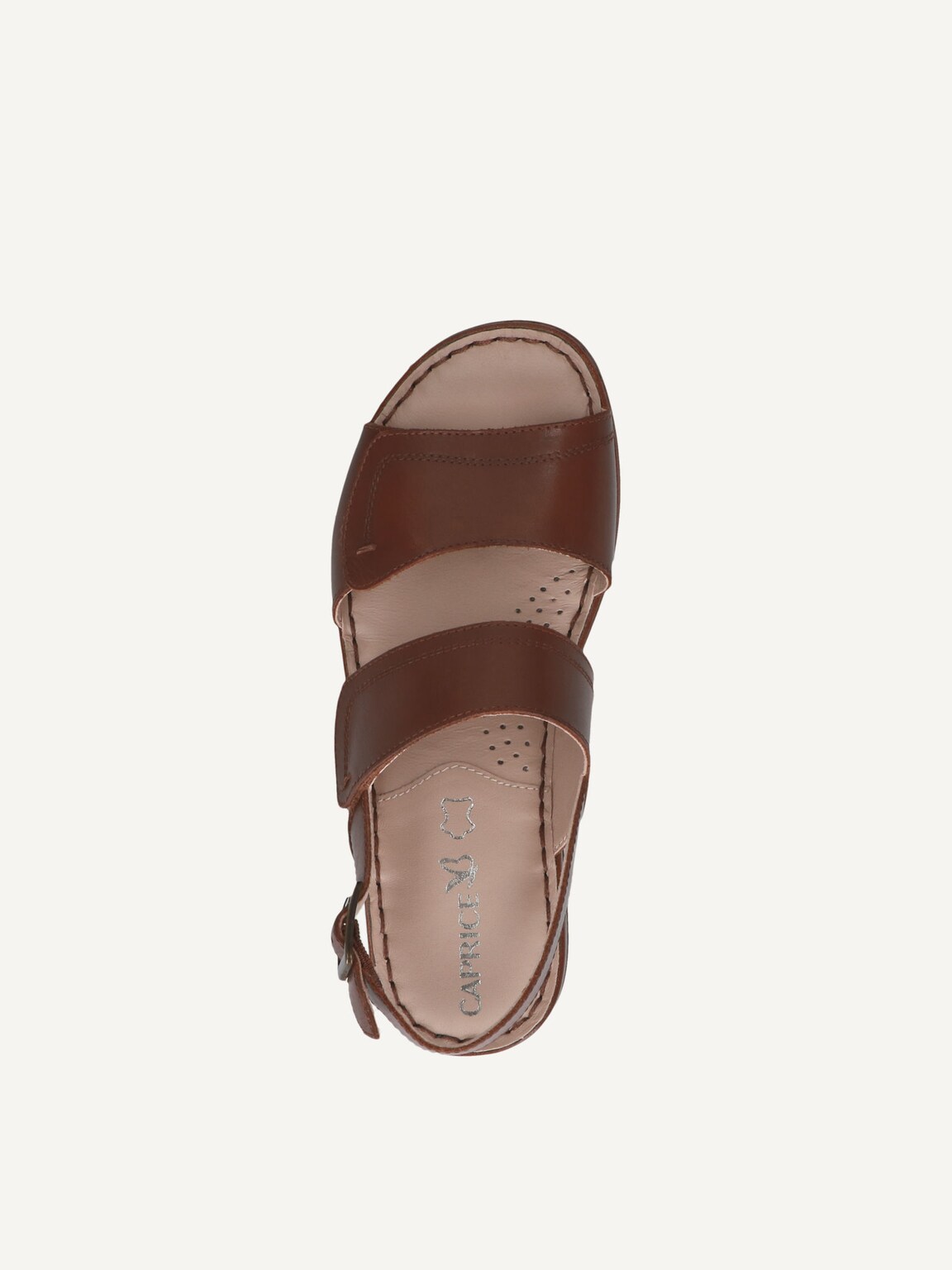 Caprice, Leather Heeled sandal - brown COGNAC NAPPA, image 6 of 6