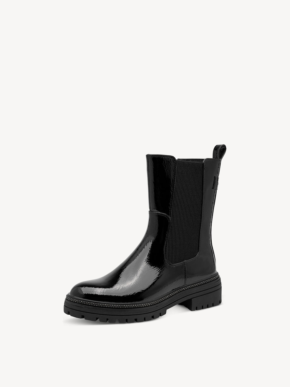Marco Tozzi, Chelsea boot - black, BLACK PATENT, Image 2 of 6