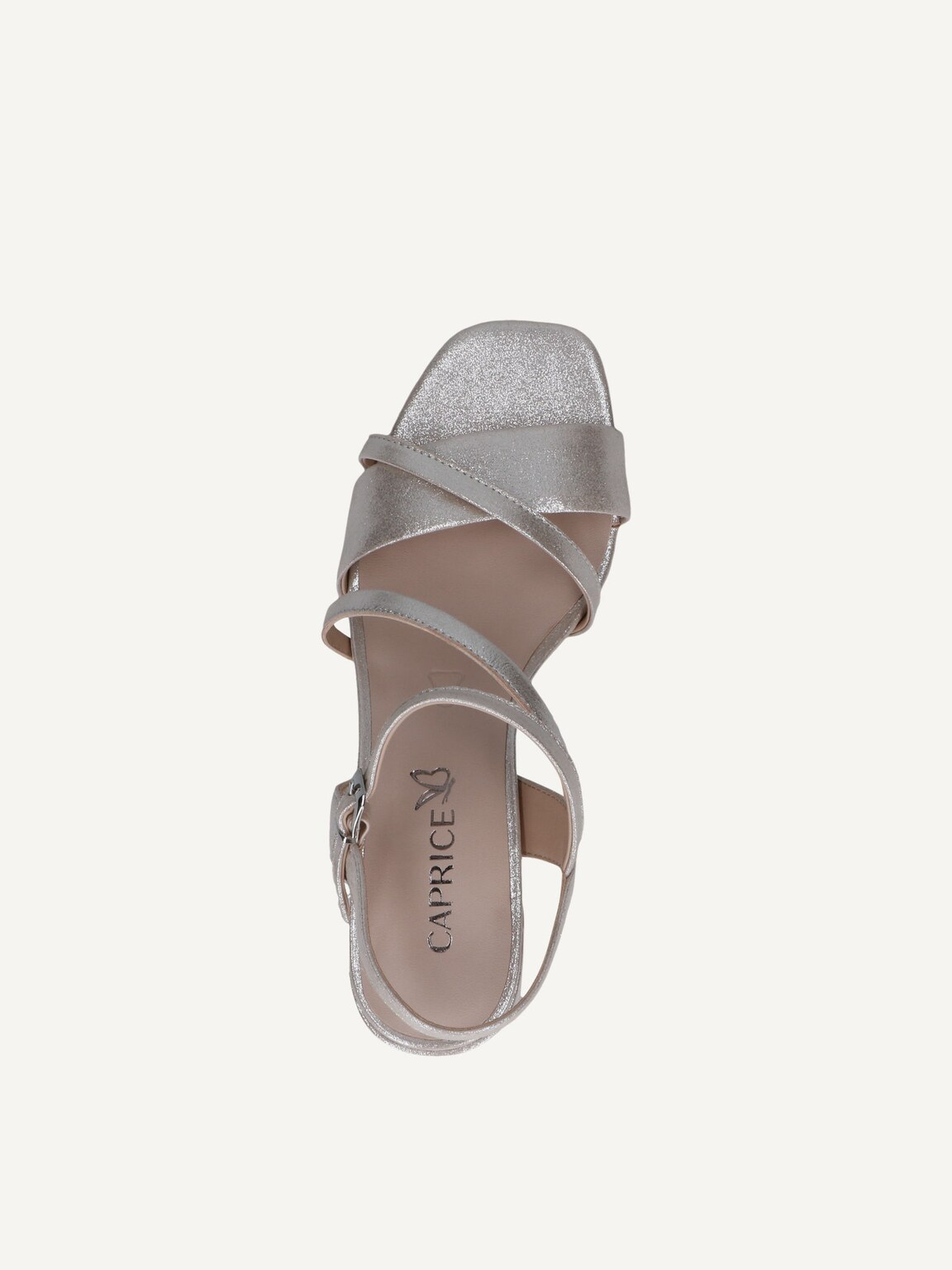 Caprice, Leather Heeled sandal - metallic TAUPE SUE.MET., image 5 of 5