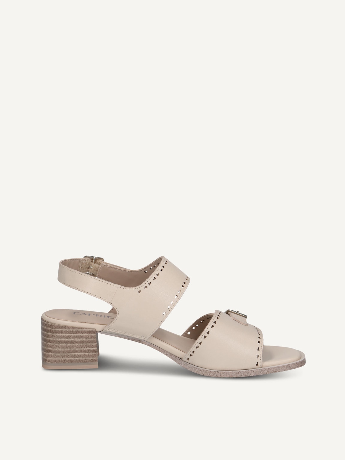 Caprice, Leather Heeled sandal - white OFFWHITE NAPPA, image 3 of 5