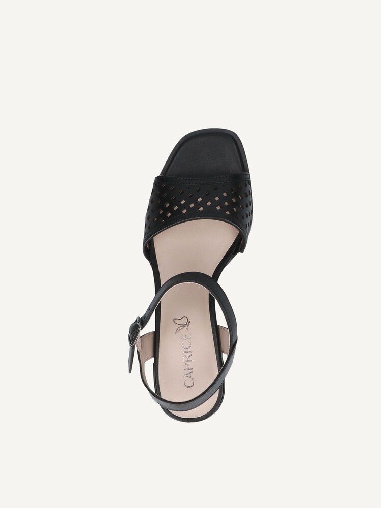 Caprice, Sandale à talon en cuir - noir BLACK NAPPA, image 4 sur 5