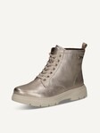 Selected, Caprice, Leather Bootie - metallic warm lining PLATIN METAL.
