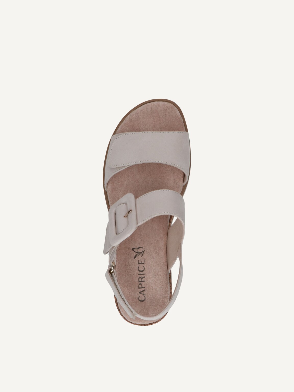 Caprice, Leather Heeled sandal - white SNOW NUBUC, image 6 of 6