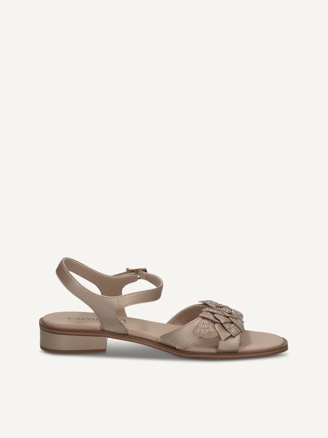 Caprice, Leather Heeled sandal - grey STONE PERL COM, image 4 of 6