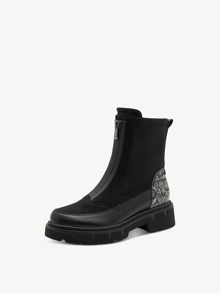 Marco Tozzi, Enkellaarsje - zwart BLACK COMB