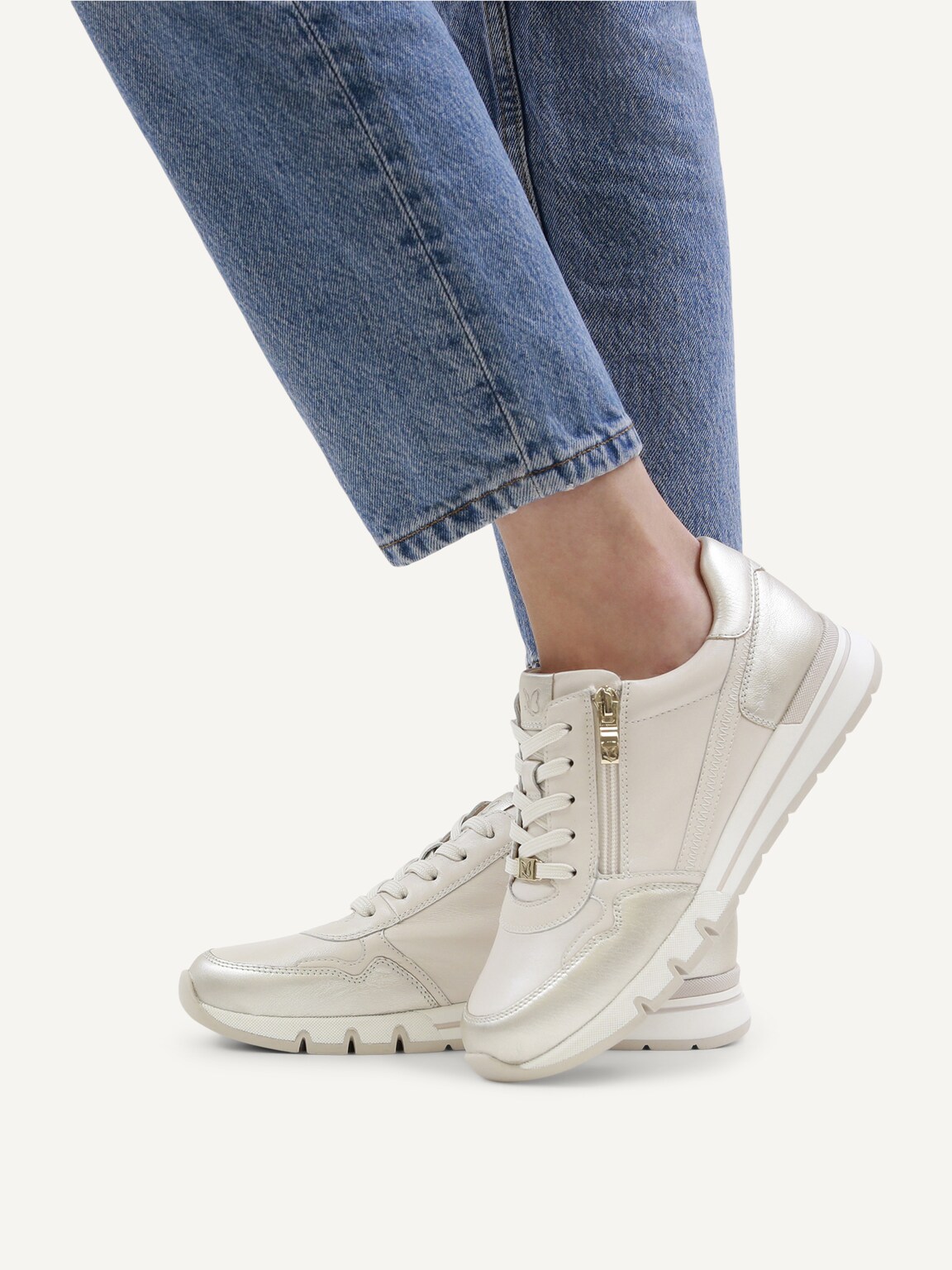 Caprice, Leather Sneaker - white OFFWHITE COMB, image 2 of 6