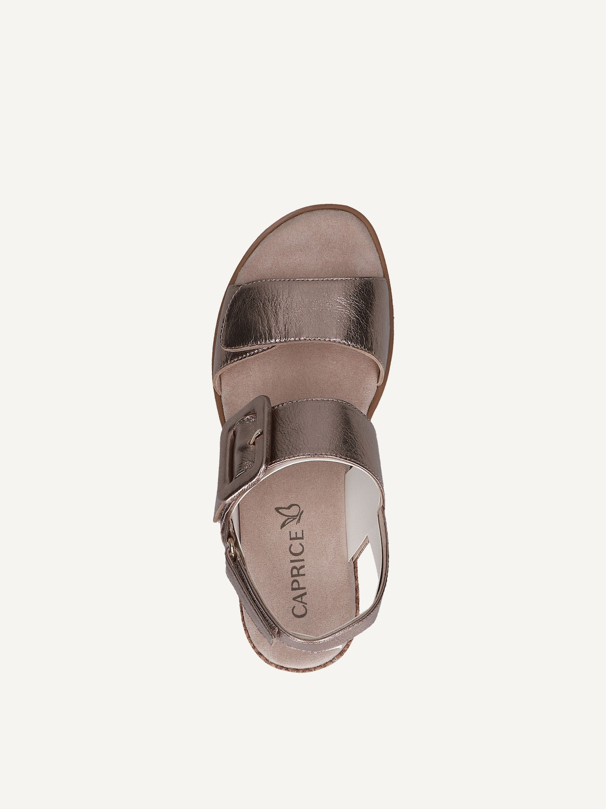 Caprice, Sandale à talon en cuir - marron TAUPE METALLIC, image 4 sur 5