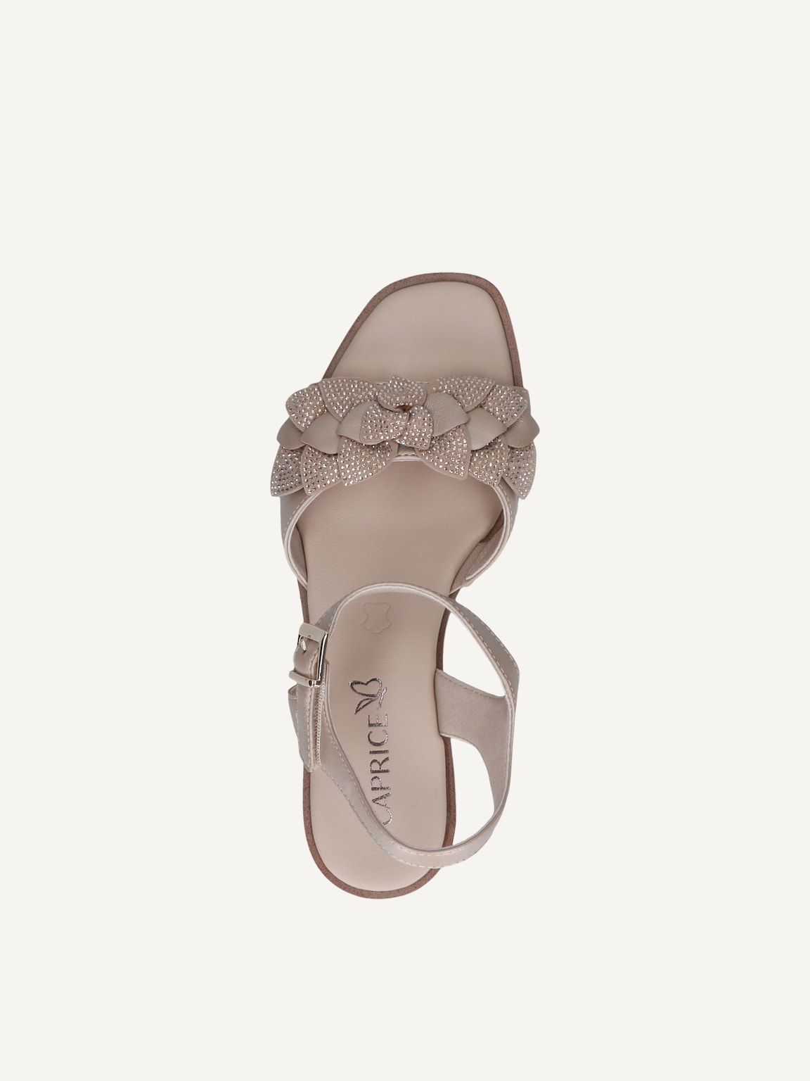 Caprice, Leather Heeled sandal - grey STONE PERL COM, image 6 of 6