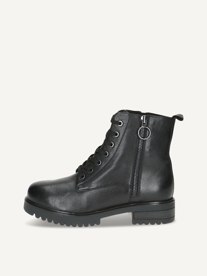 Caprice, Bottine en cuir - noir doublure chaude BLACK NAPPA