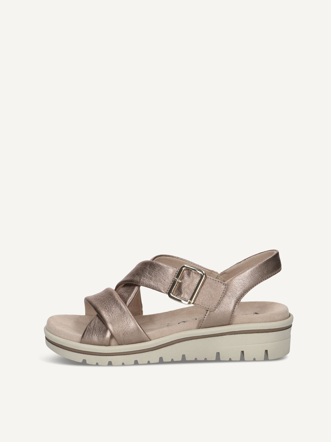 Caprice, Leather Sandal - brown TAUPE METALLIC, image 2 of 5