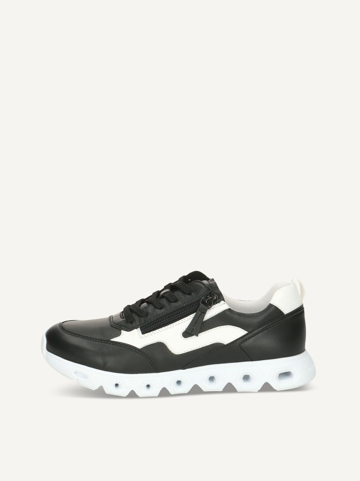 Caprice, Leather Sneaker - black BLACK/WHITE, image 2 of 5