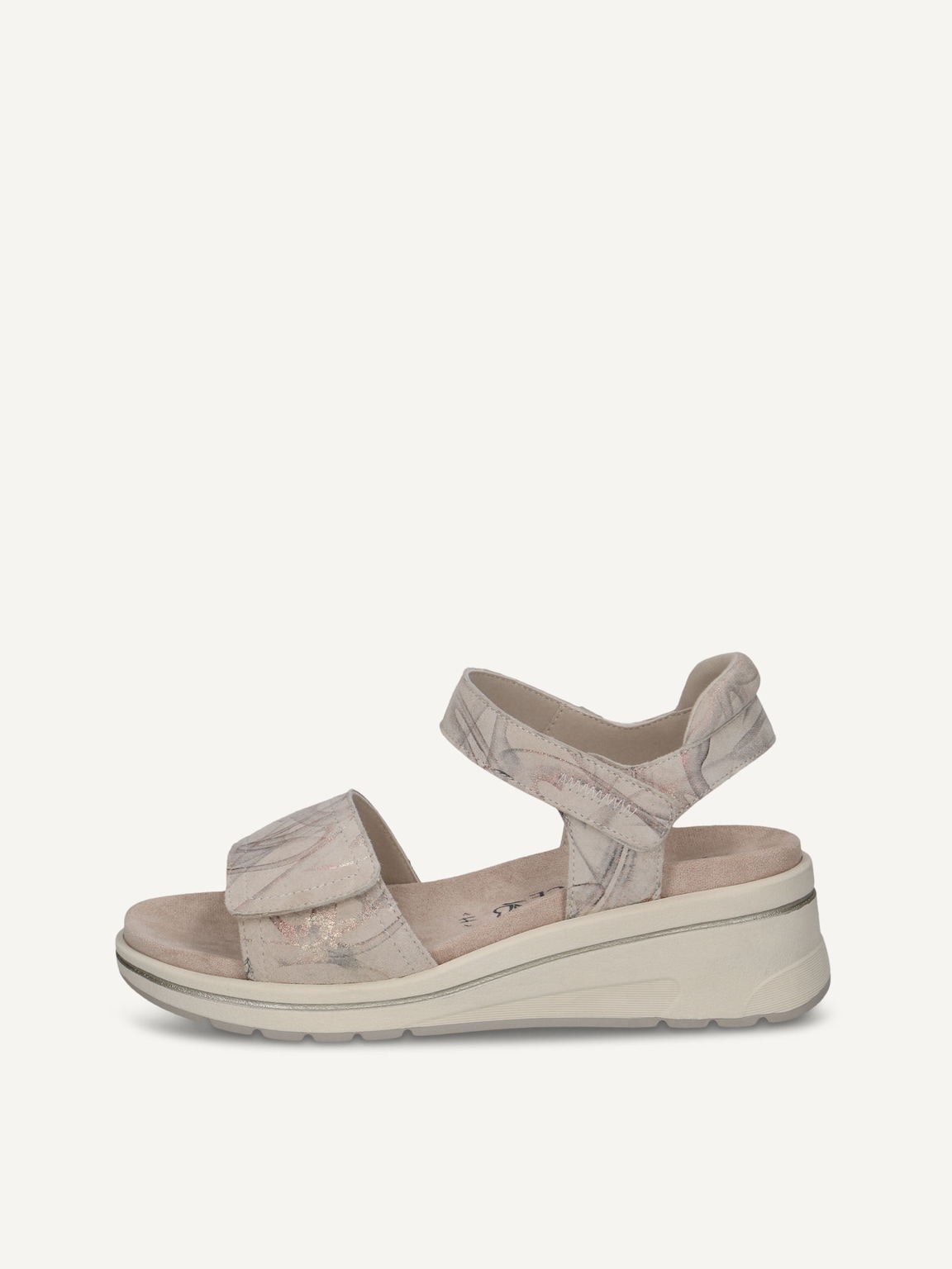 Caprice, Leather Heeled sandal - white OFFWHITE MULTI, image 2 of 5