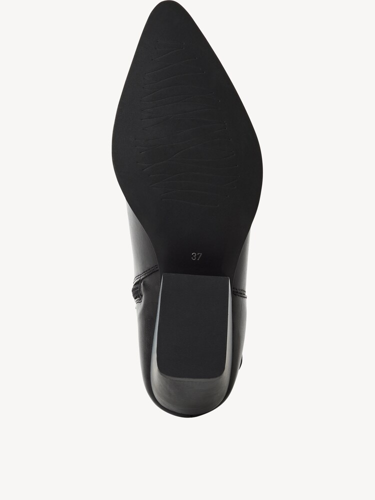 Marco Tozzi, Leather Bootie - black, BLACK, Image 4 of 6